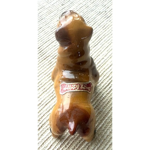 Vintage Brown Ceramic Dog bulldog Figurine Made In Japan 2” - Picture 3 of 5